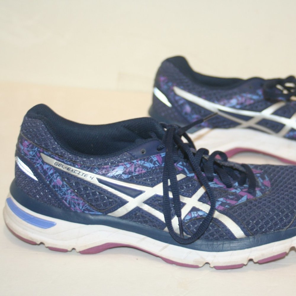 Asics "Gel-Excite 4" Navy Blue/Purple Shoes. Womens 10.5 (42.5 EUR)